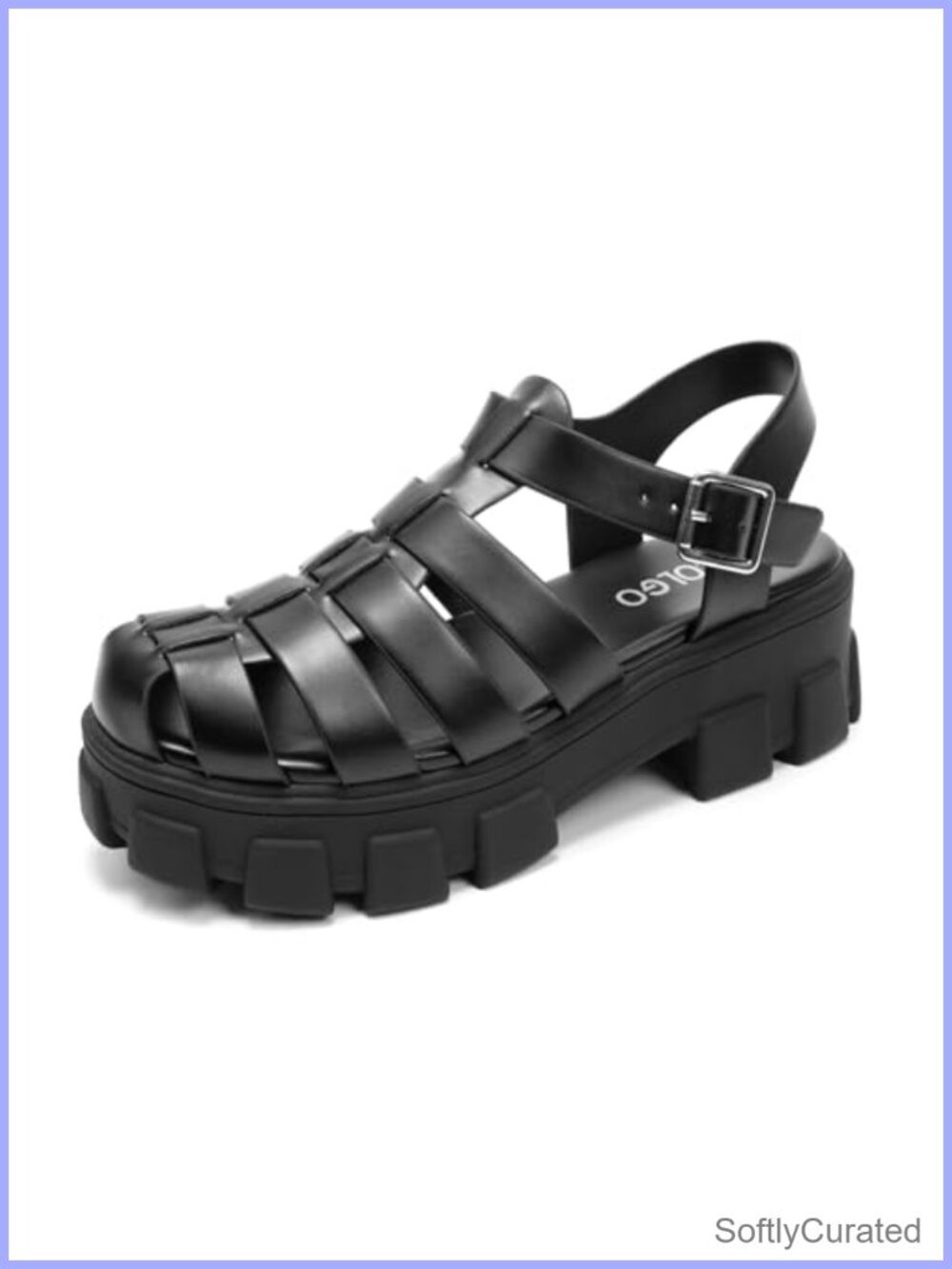 Colgo Womens Platform Wedge Sandals Chunky Block Heel Adjustable Buckle